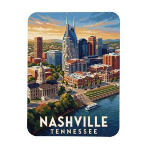 Imán Nashville Tennessee Skyline Viajes