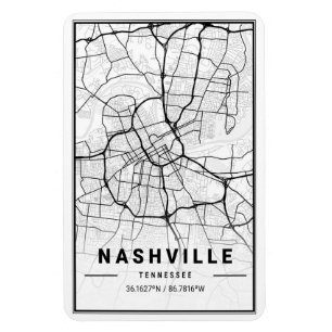 Imán Nashville Tennessee USA Travel City Map