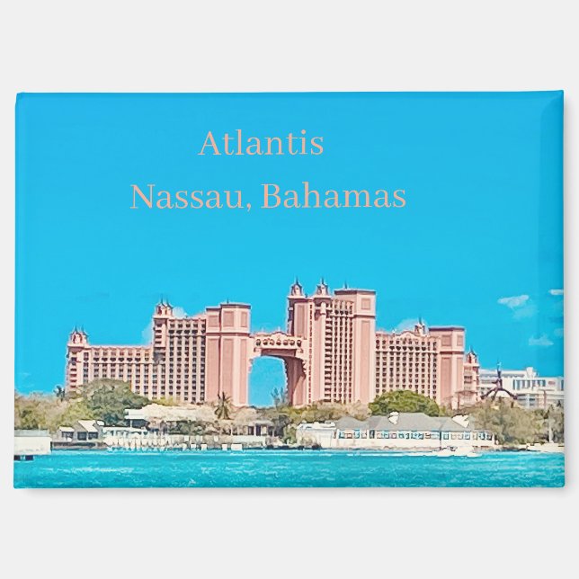 Imán Nassau, Bahamas Atlantis Collectible Magnet (Anverso)