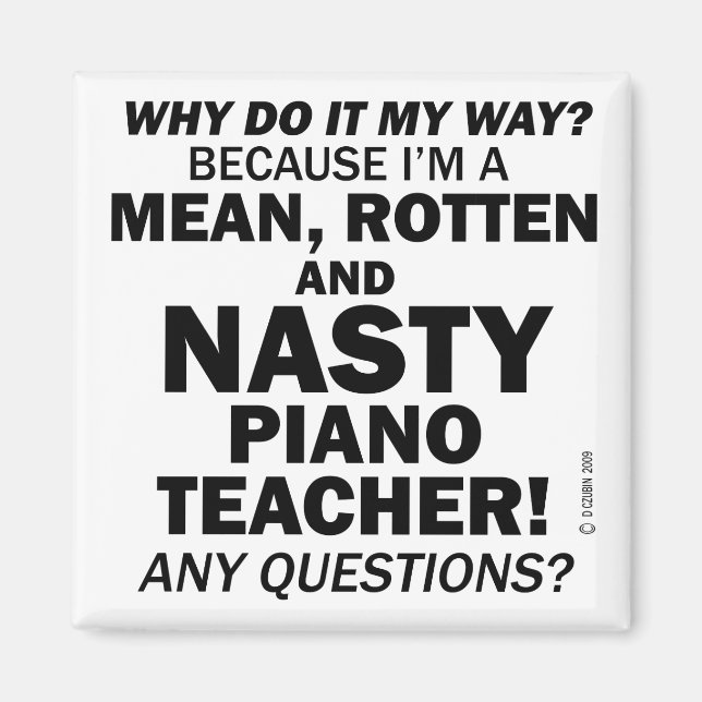 Imán Nasty Piano Teacher (Frente)