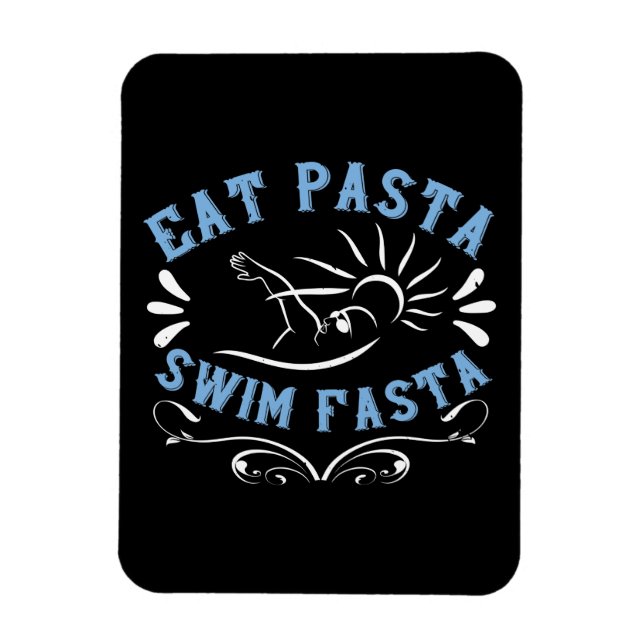 Imán Natación - Comer Pasta Natación Fasta (Vertical)