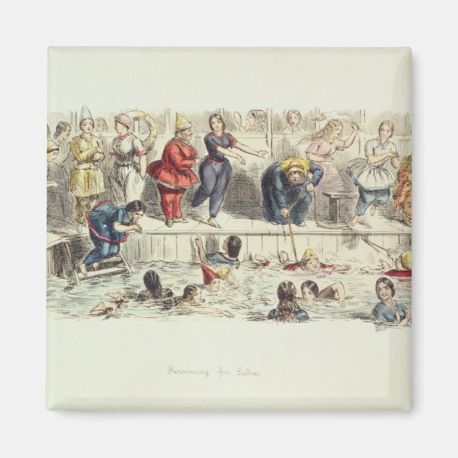 Imán Natación para mujeres, 1844 (litho) (Frente)