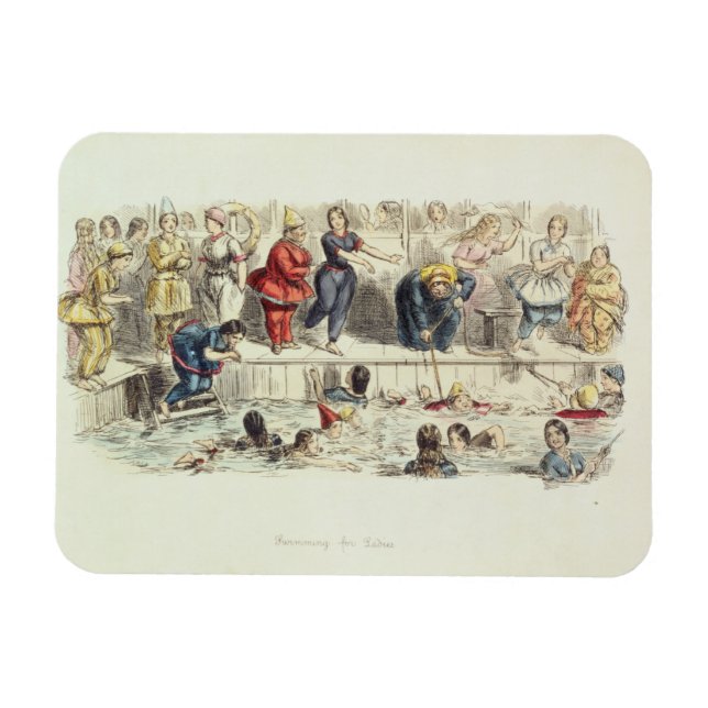 Imán Natación para mujeres, 1844 (litho) (Horizontal)