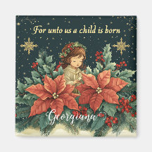 Natividad bíblica personalizada niño y verso