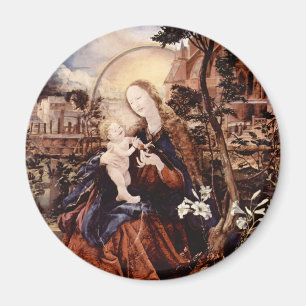 IMÁN NATIVIDAD CON LILLAS BLANCAS - MAGIA DE NAVIDADES