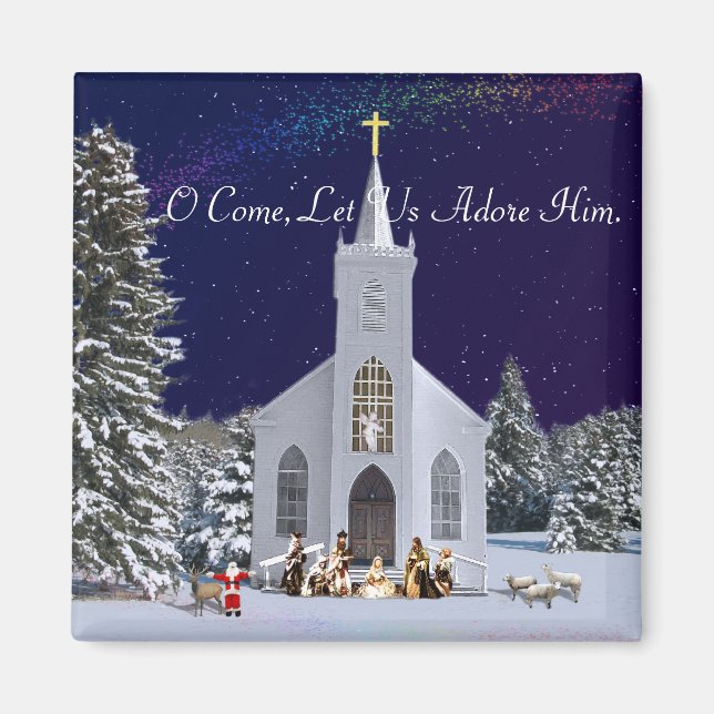 Imán Natividad en la iglesia (Frente)