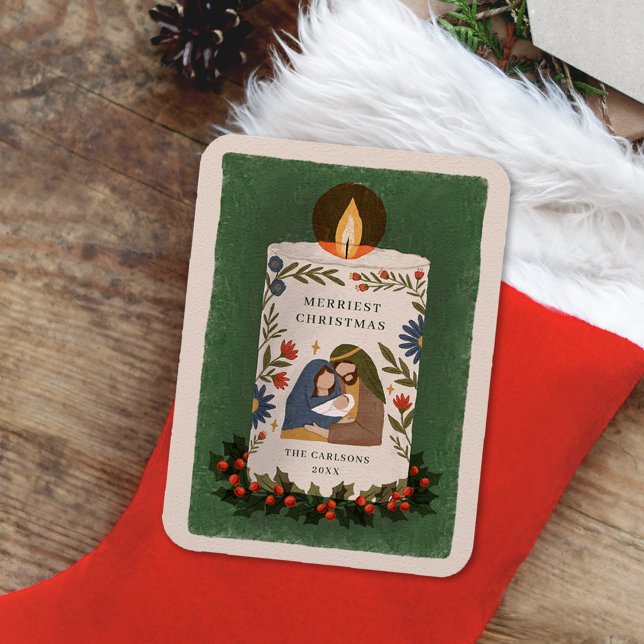 Imán Natividad Rústica Navidad Cristiana (Subido por el creador)