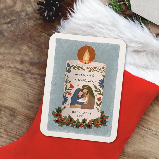 Imán Natividad Rústica Navidad Cristiana (Subido por el creador)
