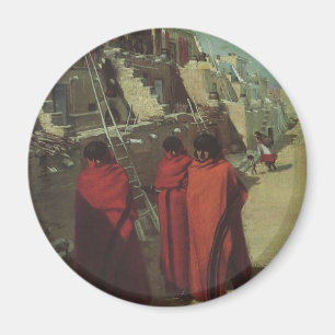 Imán Nativo americano vintage, Pueblo Hopi por Louis Ak