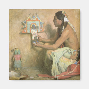 Imán Nativos americanos del vintage, Hopi Katchina por