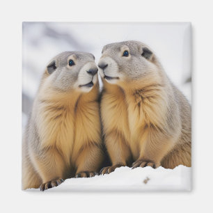 Imán Naturaleza animal marmota Cuidado de la vida silve