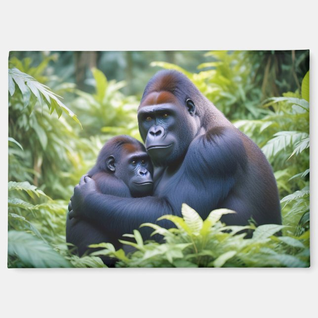 Imán Naturaleza de los animales de gorilas (Anverso)