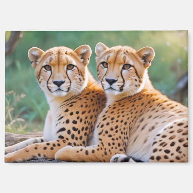 Imán Naturaleza de los animales guepardo (Anverso)