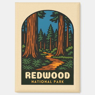 Imán Naturaleza del Parque Nacional de la secuoya Retro