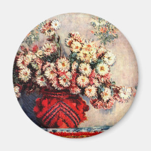 Imán Naturaleza muerta con Crisantemos de Claude Monet