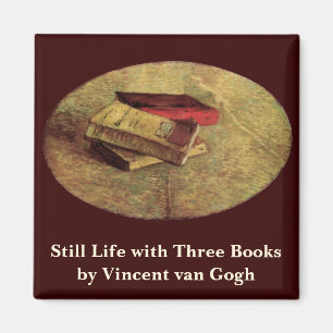 Imán Naturaleza muerta con tres libros de Vincent van G