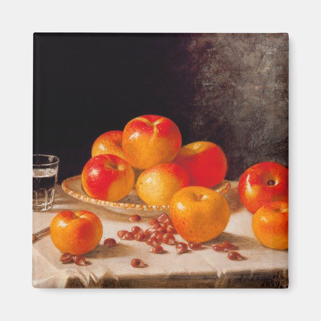 Imán Naturaleza Muerta, Manzanas y Castañas (Frente)