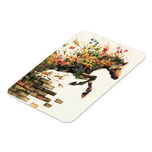 Imán Naturaleza Salto de Caballos Botánicos Florales