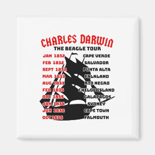 Imán Naturalist Charles Darwin Beagle Meme Tour D