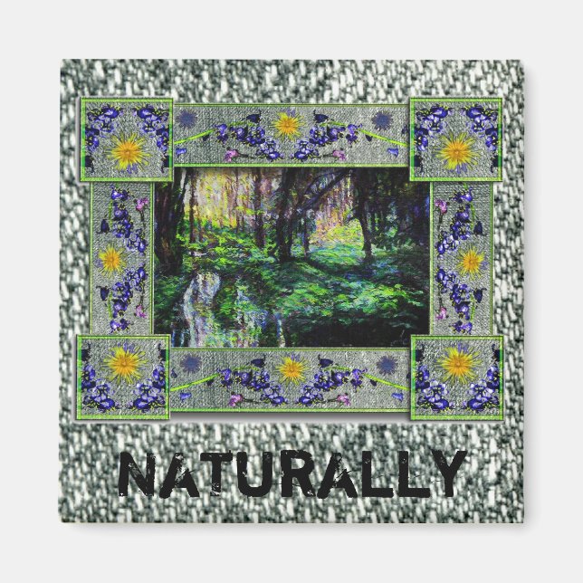 Imán Naturalmente en los bosques (Frente)