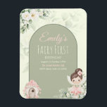 Imán Nature Cute Flower Fairy 1st Birthday Invitation<br><div class="desc">Celebrate your little one’s first birthday with this elegant nature-inspired flower fairy invitation magnet. Featuring delicate watercolor florals, soft pastel tones, and charming fairy accents, this design captures a light, whimsical, and feminine feel. Perfect for a dreamy and memorable 1st birthday celebration and all ages. Easily customizable with your event...</div>