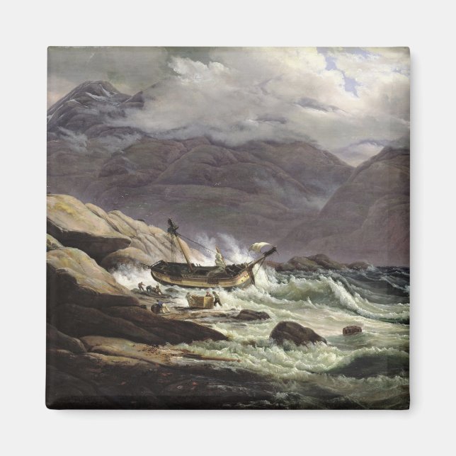 Imán Naufragio en la costa noruega, 1831 (Frente)