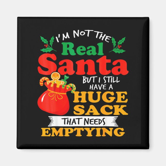 Imán Naughty Christmas For Men Huge Package Sack Dirty  (Frente)