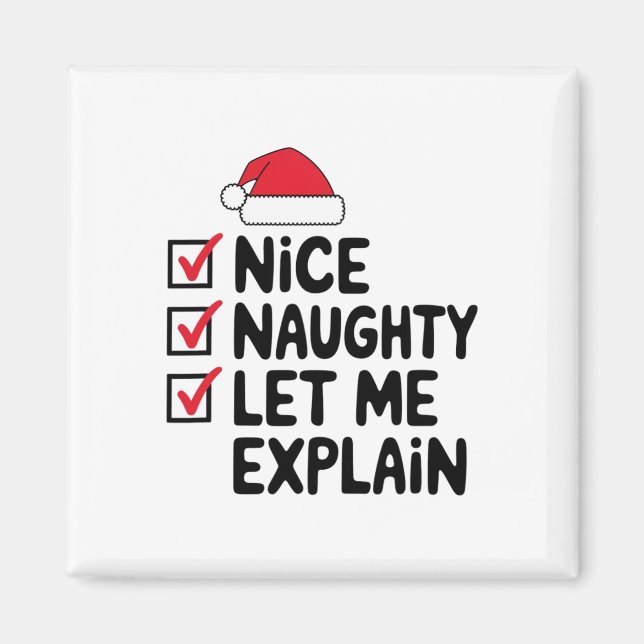 Imán Naughty Déjame Explicar A Los Navidades (Frente)