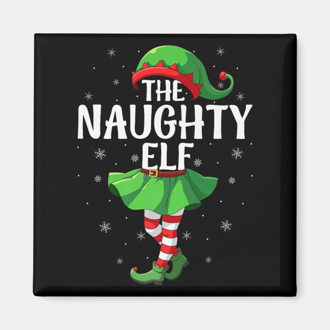 Imán Naughty Elf Christmas Girls Women Elf Squad Xmas F (Frente)