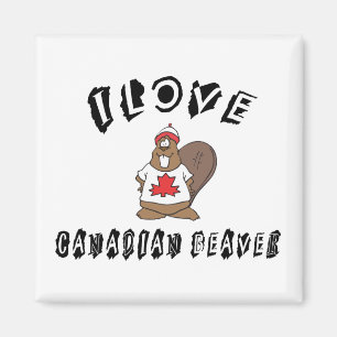Imán Naughty I Love Canadian Beaver