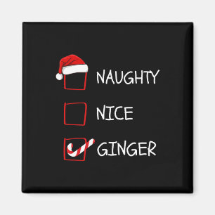Imán Naughty Nice Ginger Navidad List