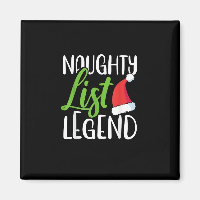 Imán Naughty Nice Holiday List Funny Seasonal Humor  (Frente)