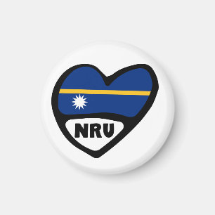 Imán Nauru Country Code Flag Heart, NRU