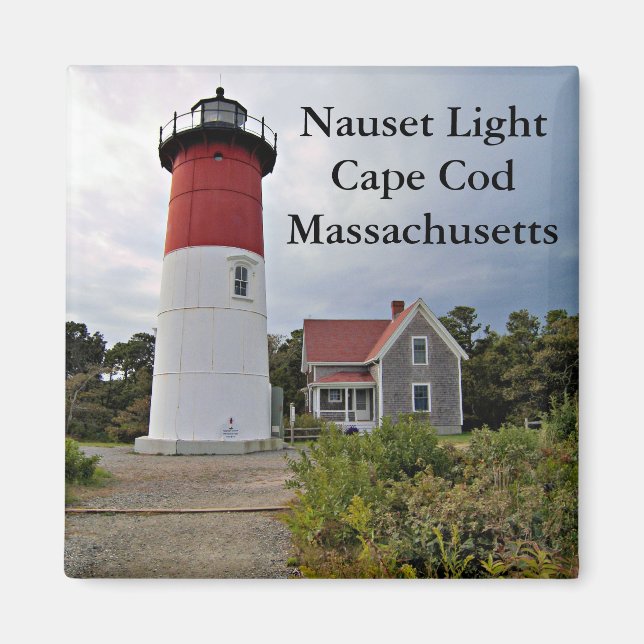 Imán Nauset Light, Cape Cod, Massachusetts Magnet (Frente)