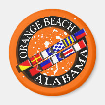 Imán Náutico naranja Beach