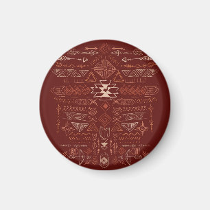 Imán Navajo Aztec: Patrón de Doodle Étnico.