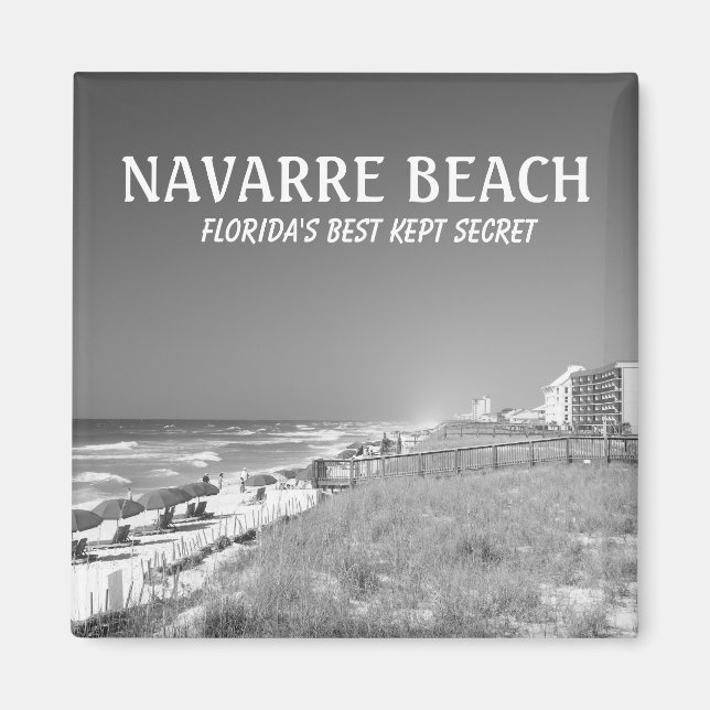 IMÁN NAVARRE BEACH FLORIDA B&W MAGNET (Frente)