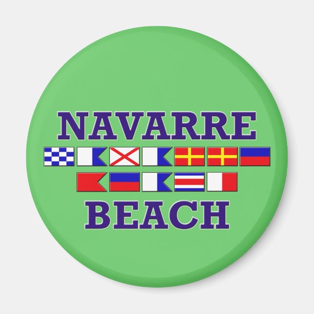 Imán Navarre Beach Round Magnet (Frente)