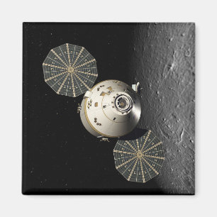 Imán Nave espacial Orion en órbita lunar