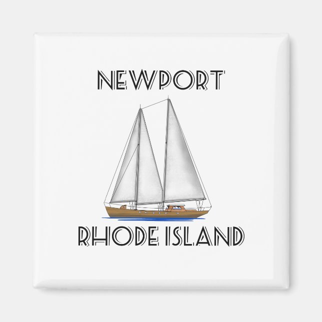 Imán Navegación por la isla Rhode de Newport (Frente)
