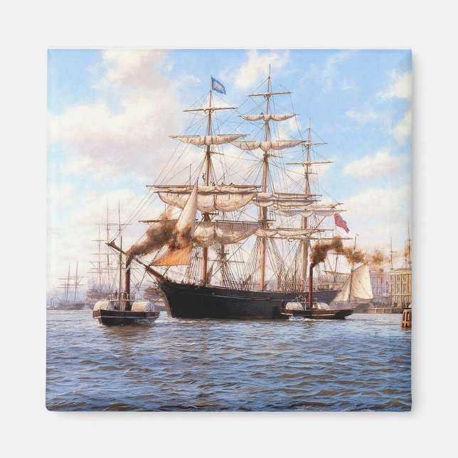 Imán Navegación y vapor en el puerto (Frente)