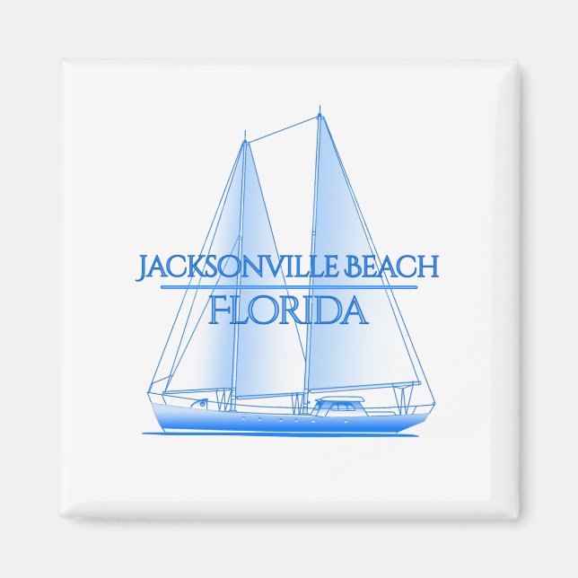 Imán Navegador náutico costero de Jacksonville Beach (Frente)
