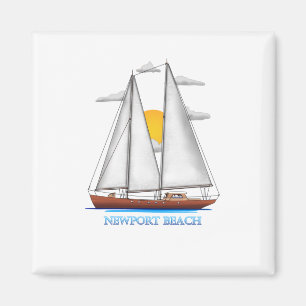 Imán Navegador náutico costero de Newport Beach