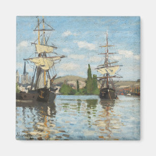 Imán Naves de Claude Monet el que montan en el Sena