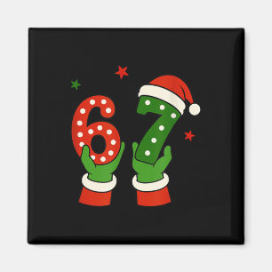 Imán Navidad 67 Seis Siete Divertido Gen Z Alpha Slang