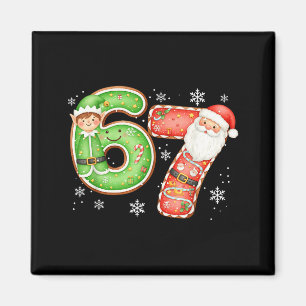 Imán Navidad 6 7 Seis Siete Divertido 67 Meme Santa Cla