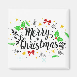 Imán Navidad Alegre Festiva  