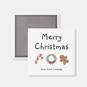 Imán Navidad Alegre Personalizada Llena de Encanto y Se