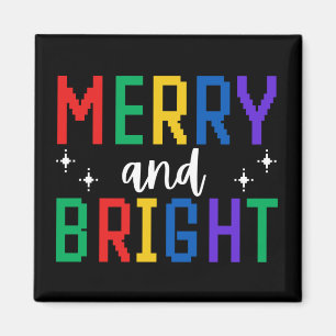 Imán Navidad Alegre y Brillante
