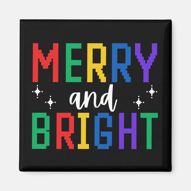 Imán Navidad Alegre y Brillante (Frente)